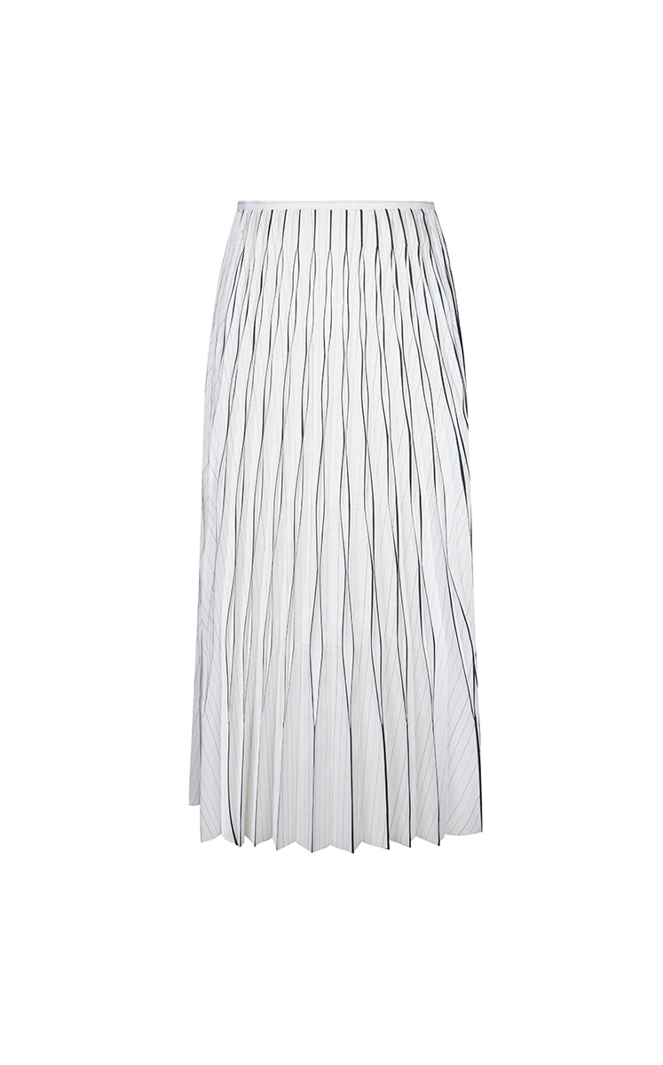 Skirt / JNBY Sculpted Diamond Pleated Maxi Skirt