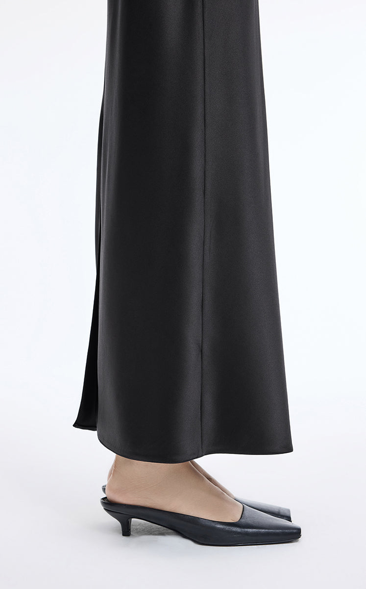 Skirt / JNBY Silk Satin Straight Maxi Skirt