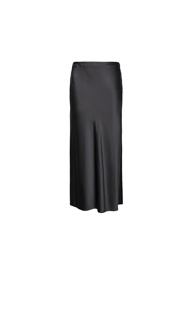 Skirt / JNBY Silk Satin Straight Maxi Skirt