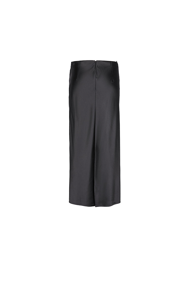 Skirt / JNBY Silk Satin Straight Maxi Skirt