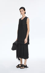Skirt / JNBY Textured Pleated Cotton Midi Skirt