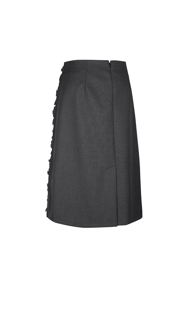 Skirt / JNBY Wool 3D Cutwork Embroidery Mid-Length Skirt