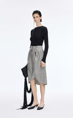 Skirt / JNBY Wool Jacquard Midi Skirt