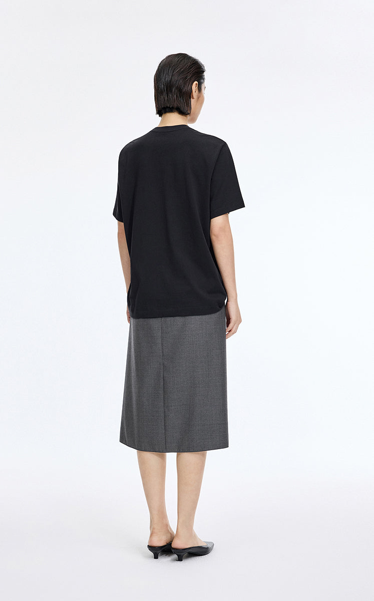 Skirt / JNBY Wool Jacquard Midi Skirt