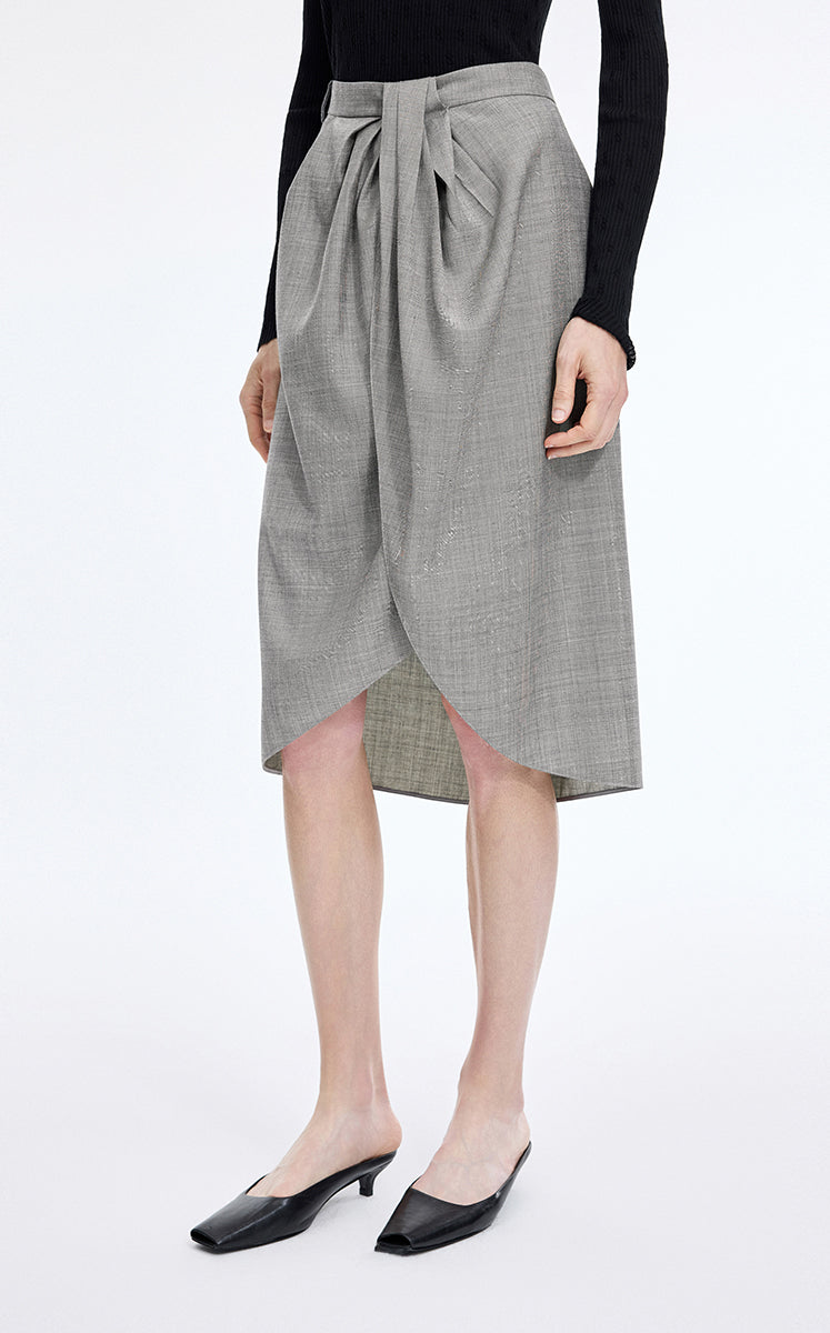 Skirt / JNBY Wool Jacquard Midi Skirt
