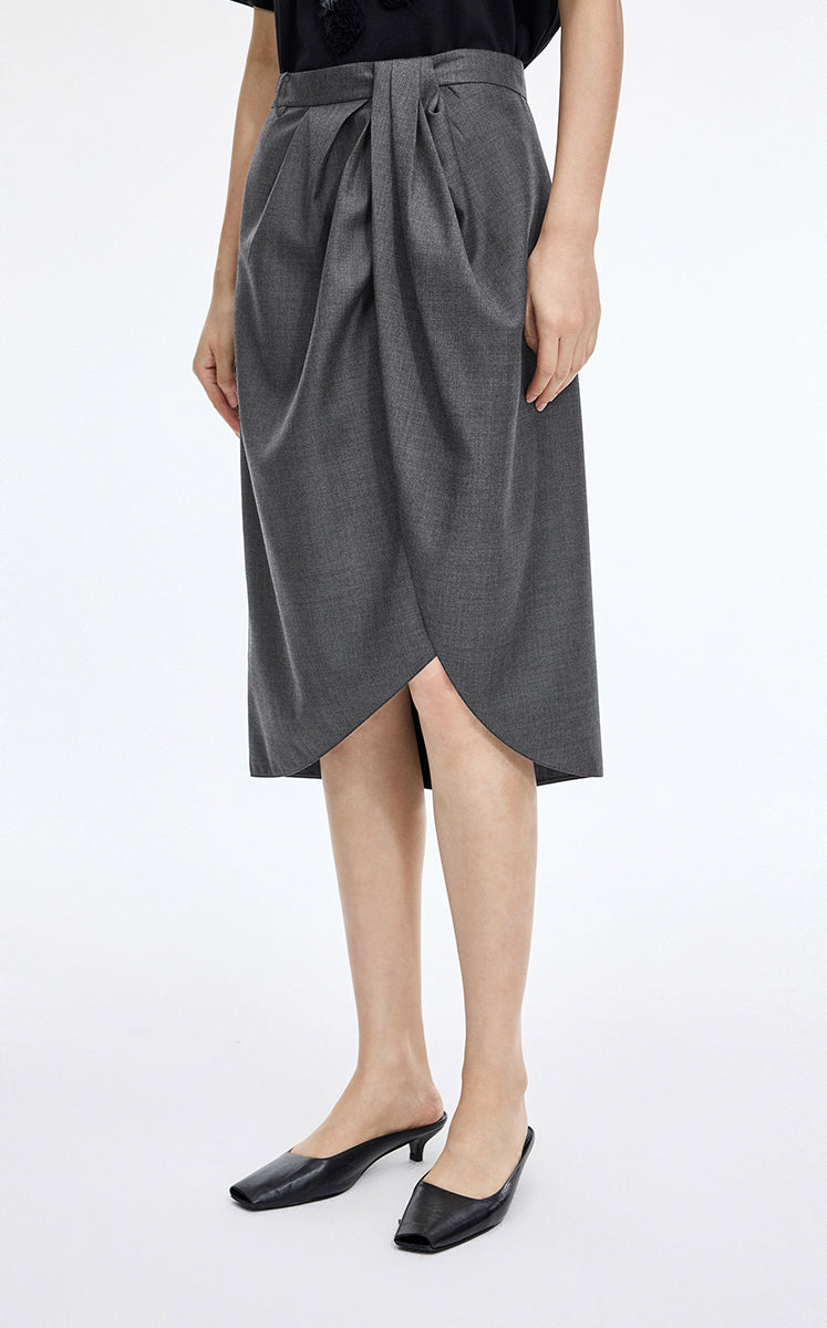 Skirt / JNBY Wool Jacquard Midi Skirt