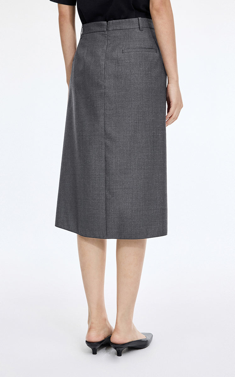 Skirt / JNBY Wool Jacquard Midi Skirt