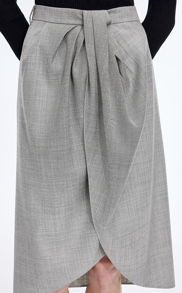 Skirt / JNBY Wool Jacquard Midi Skirt