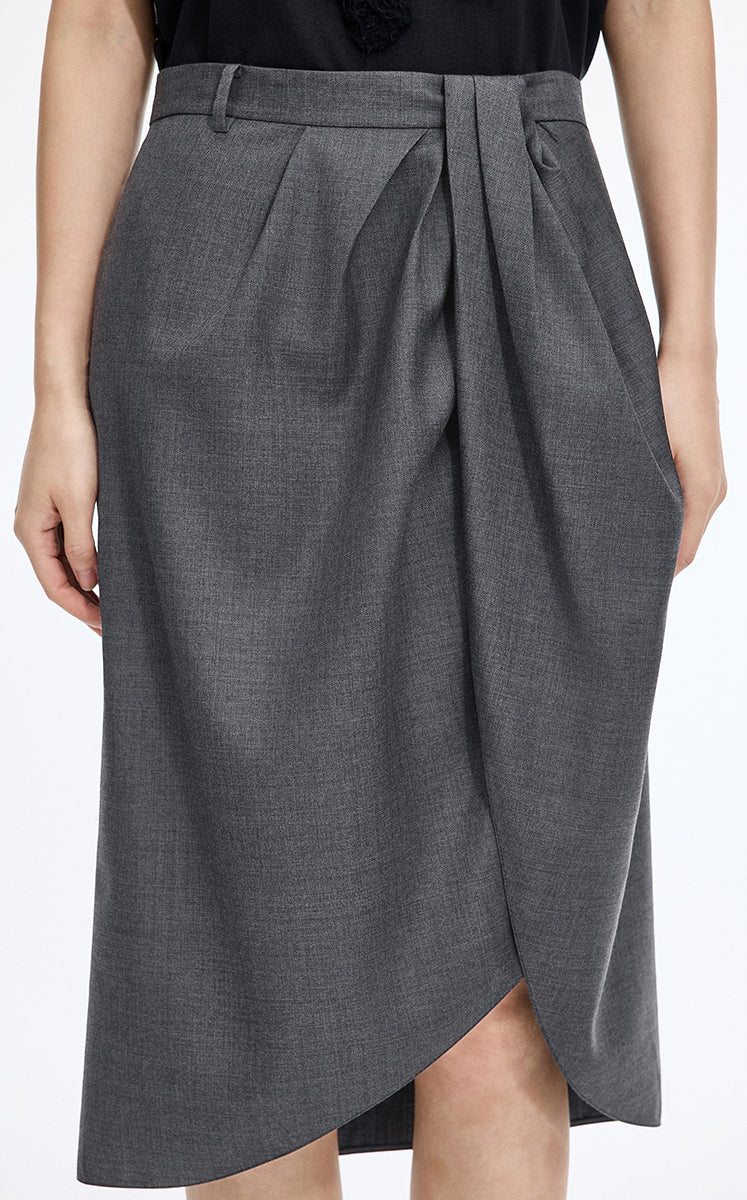 Skirt / JNBY Wool Jacquard Midi Skirt