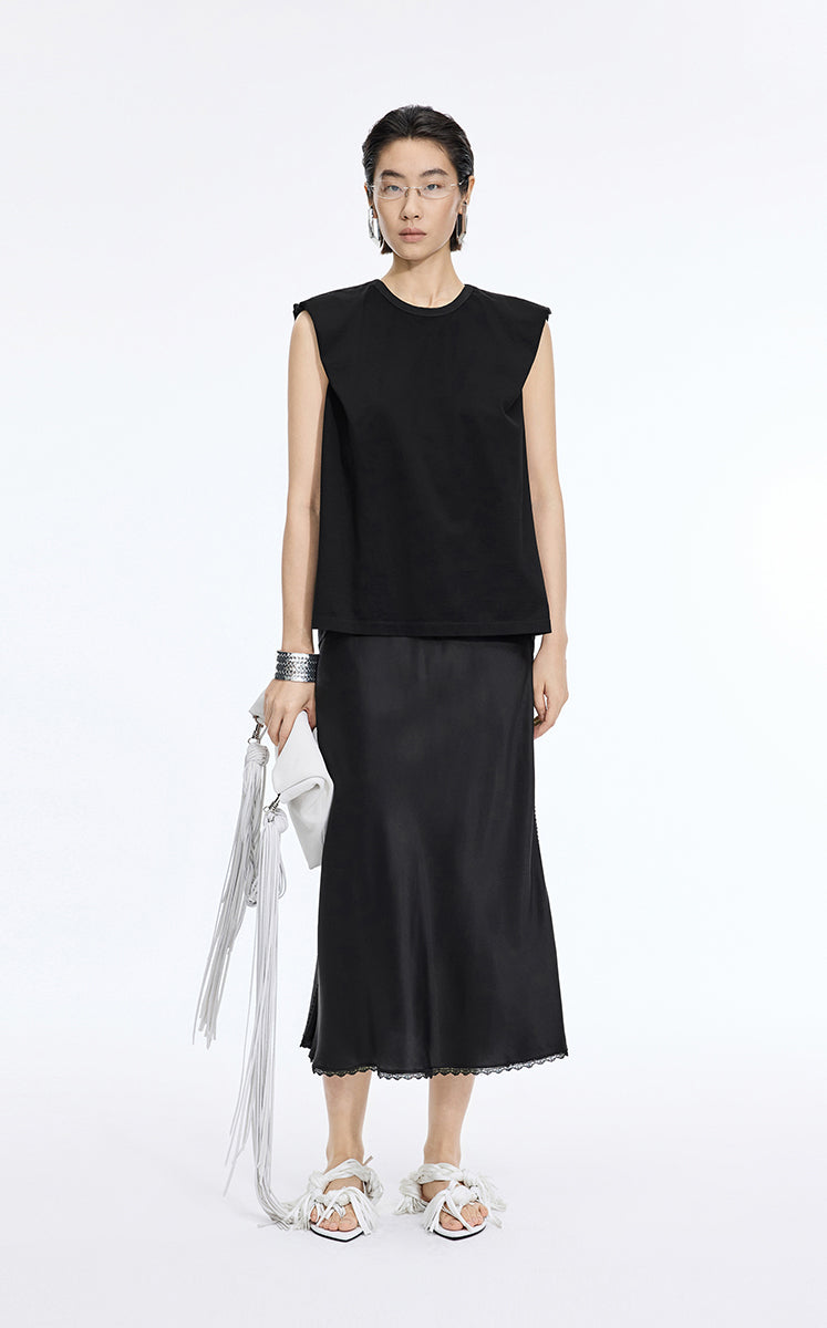 Skirt / JNBY Cupro Jacquard Midi Skirt