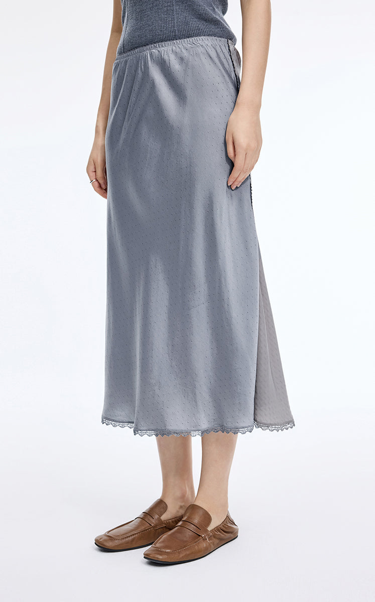 Skirt / JNBY Cupro Jacquard Midi Skirt