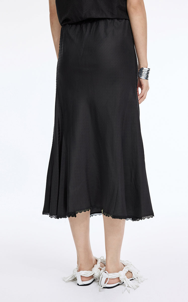 Skirt / JNBY Cupro Jacquard Midi Skirt