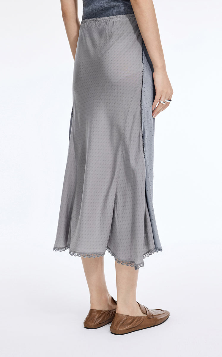 Skirt / JNBY Cupro Jacquard Midi Skirt