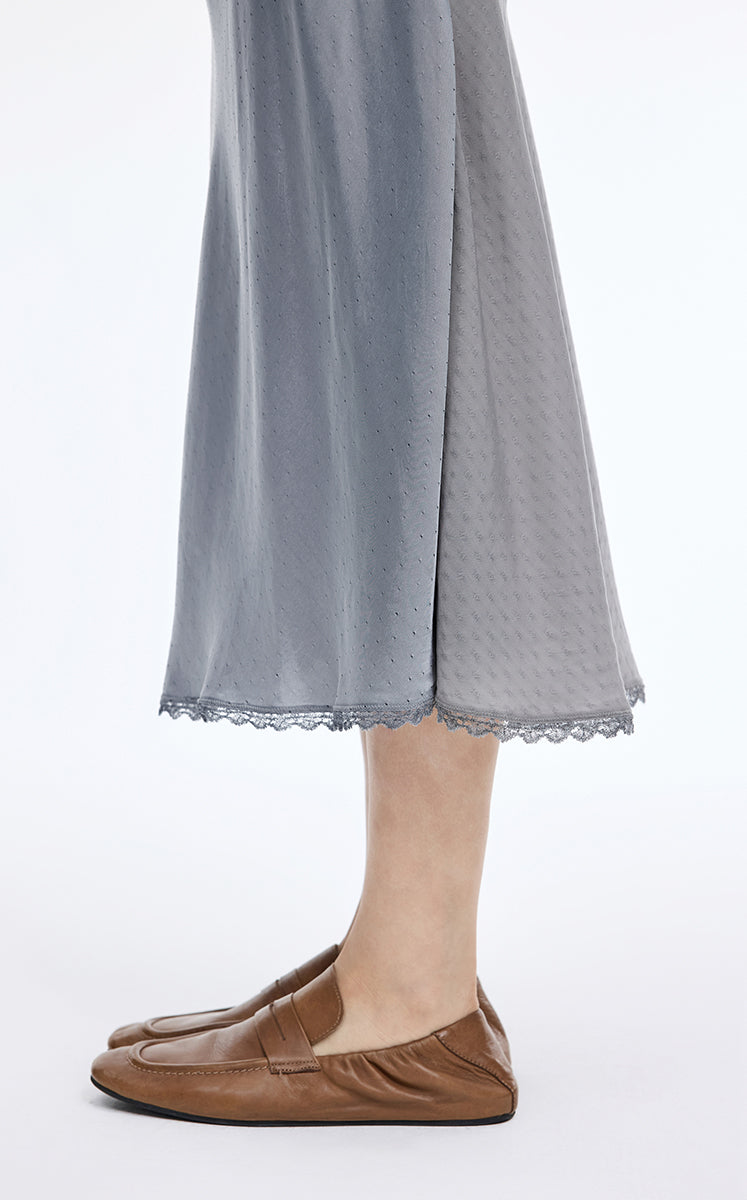 Skirt / JNBY Cupro Jacquard Midi Skirt