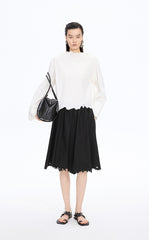 Skirt / JNBY Drawstring Cotton Midi Skirt