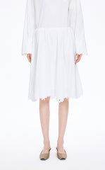 Skirt / JNBY Drawstring Cotton Midi Skirt