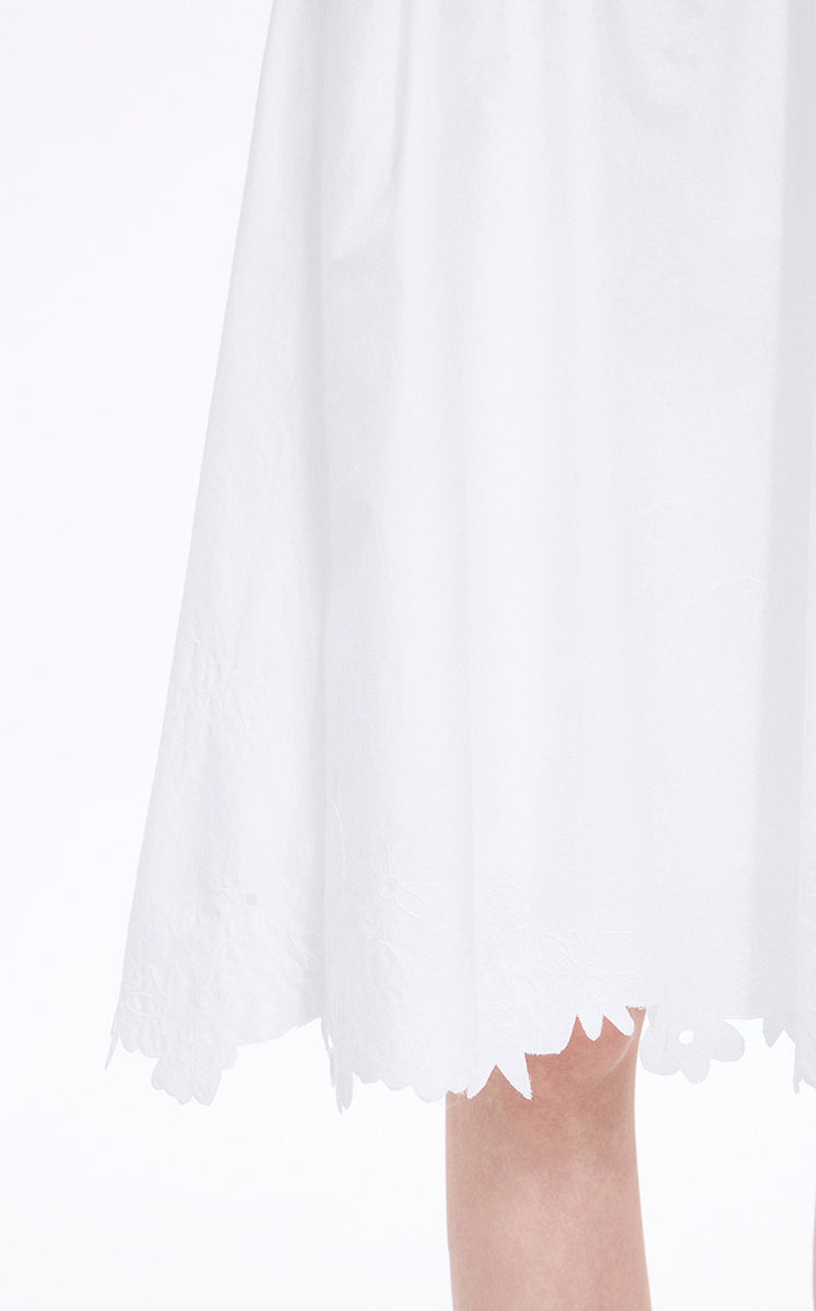 Skirt / JNBY Drawstring Cotton Midi Skirt
