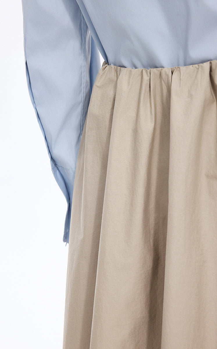 Skirt / JNBY Drawstring Cotton Midi Skirt