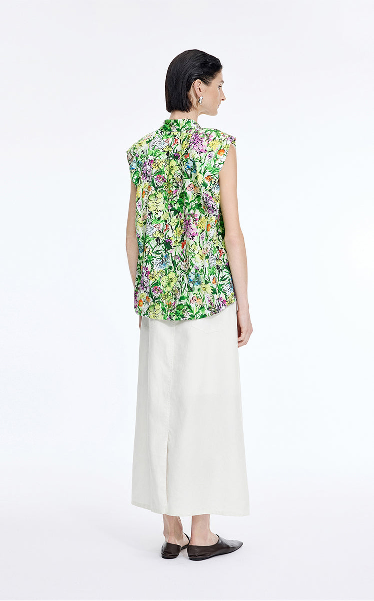 Skirt / JNBY Ramie A-Line Maxi Skirt
