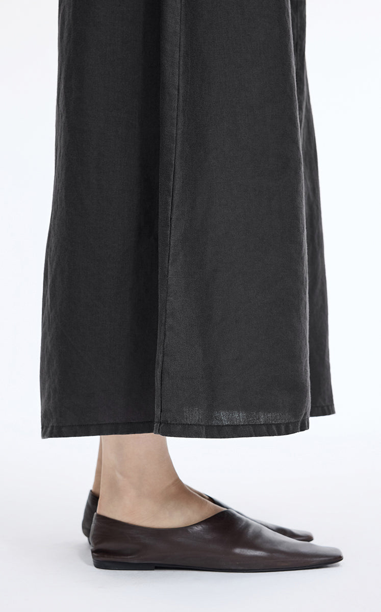 Skirt / JNBY Ramie A-Line Maxi Skirt