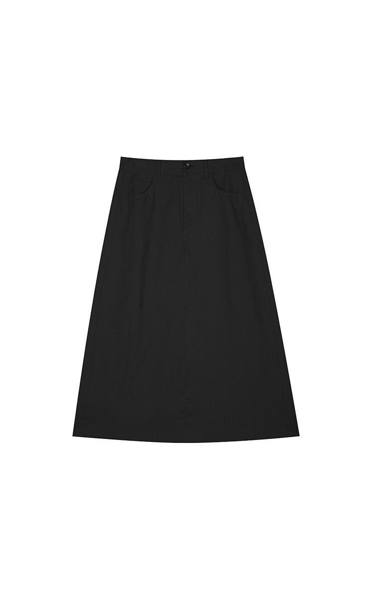 Skirt / JNBY Ramie A-Line Maxi Skirt