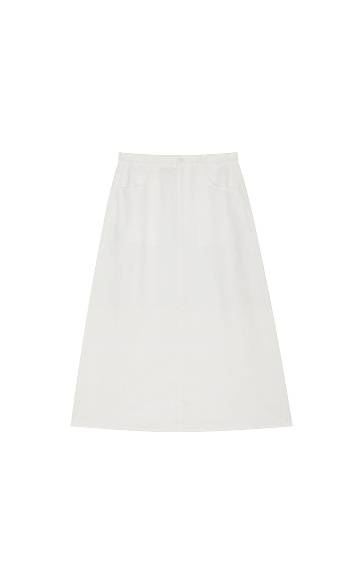 Skirt / JNBY Ramie A-Line Maxi Skirt