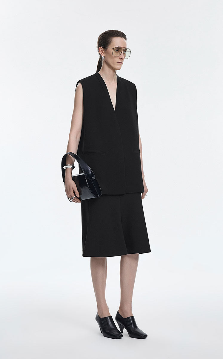 Skirt / JNBY Merino Wool Blend Midi Skirt