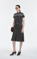 Skirt / JNBY Merino Wool Blend Midi Skirt