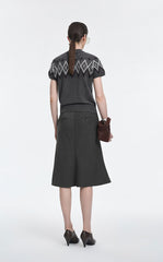 Skirt / JNBY Merino Wool Blend Midi Skirt