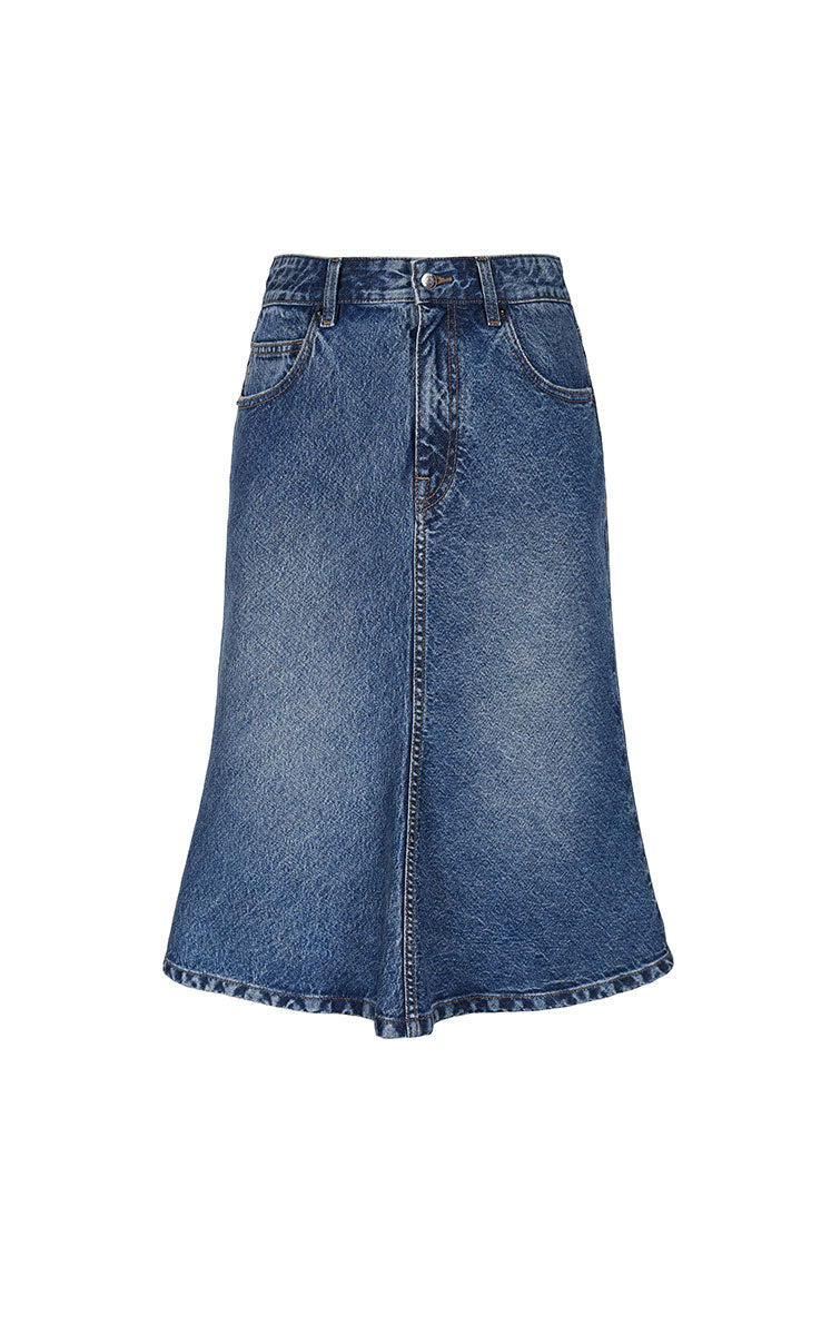 Skirt / JNBY Mid-Length Denim Flare Skirt