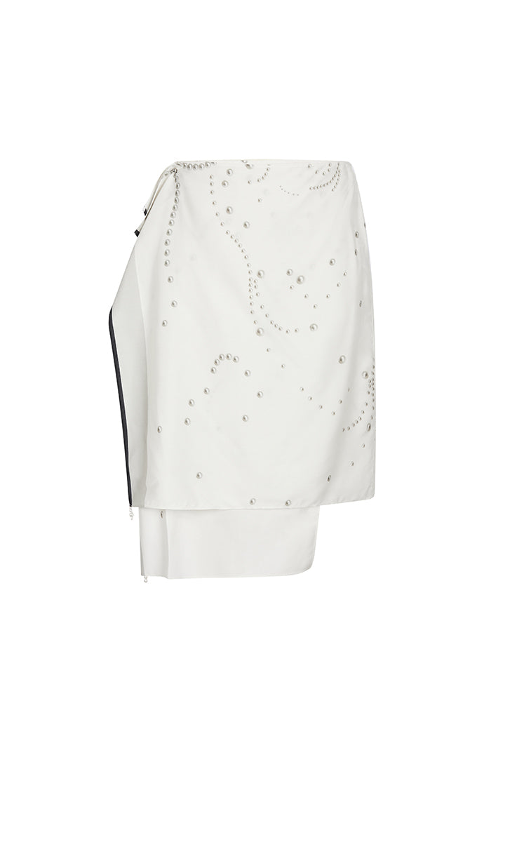 Skirt / JNBY Pearl Print Wrap Effect Waist Skirt