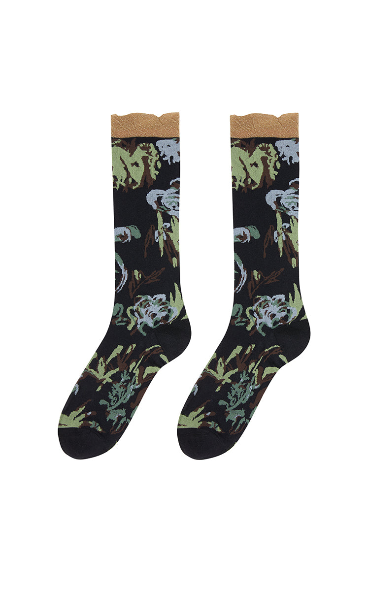 Socks / JNBY Floral High-Crew Socks