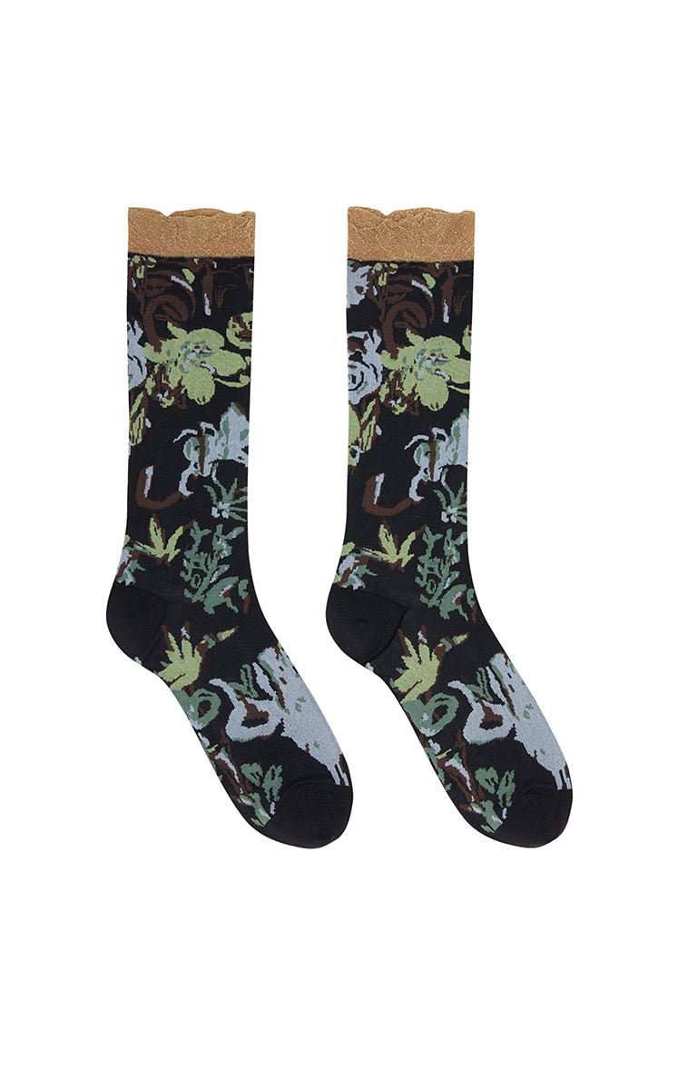 Socks / JNBY Floral High-Crew Socks