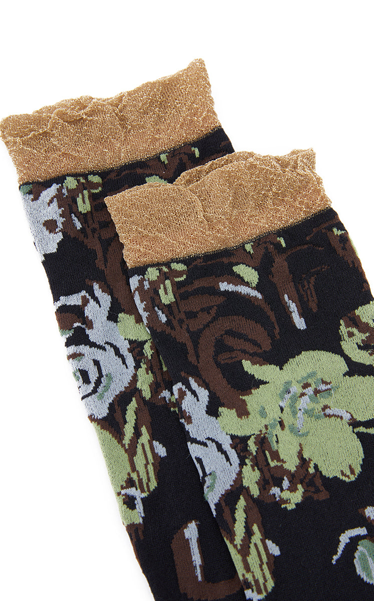 Socks / JNBY Floral High-Crew Socks