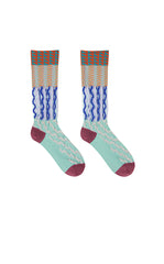 Socks / JNBY Striped Cotton Blend High-Crew Socks