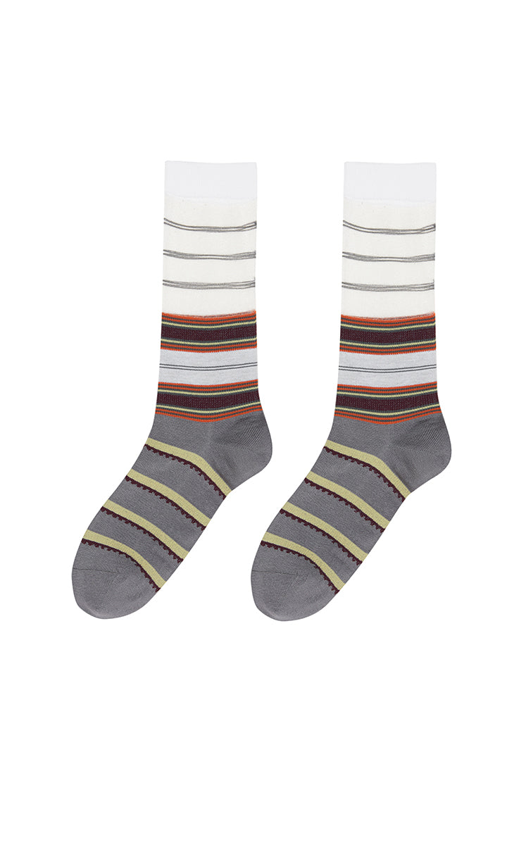 Socks / JNBY Striped Cotton Blend Mid-Crew Socks