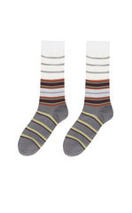 Socks / JNBY Striped Cotton Blend Mid-Crew Socks