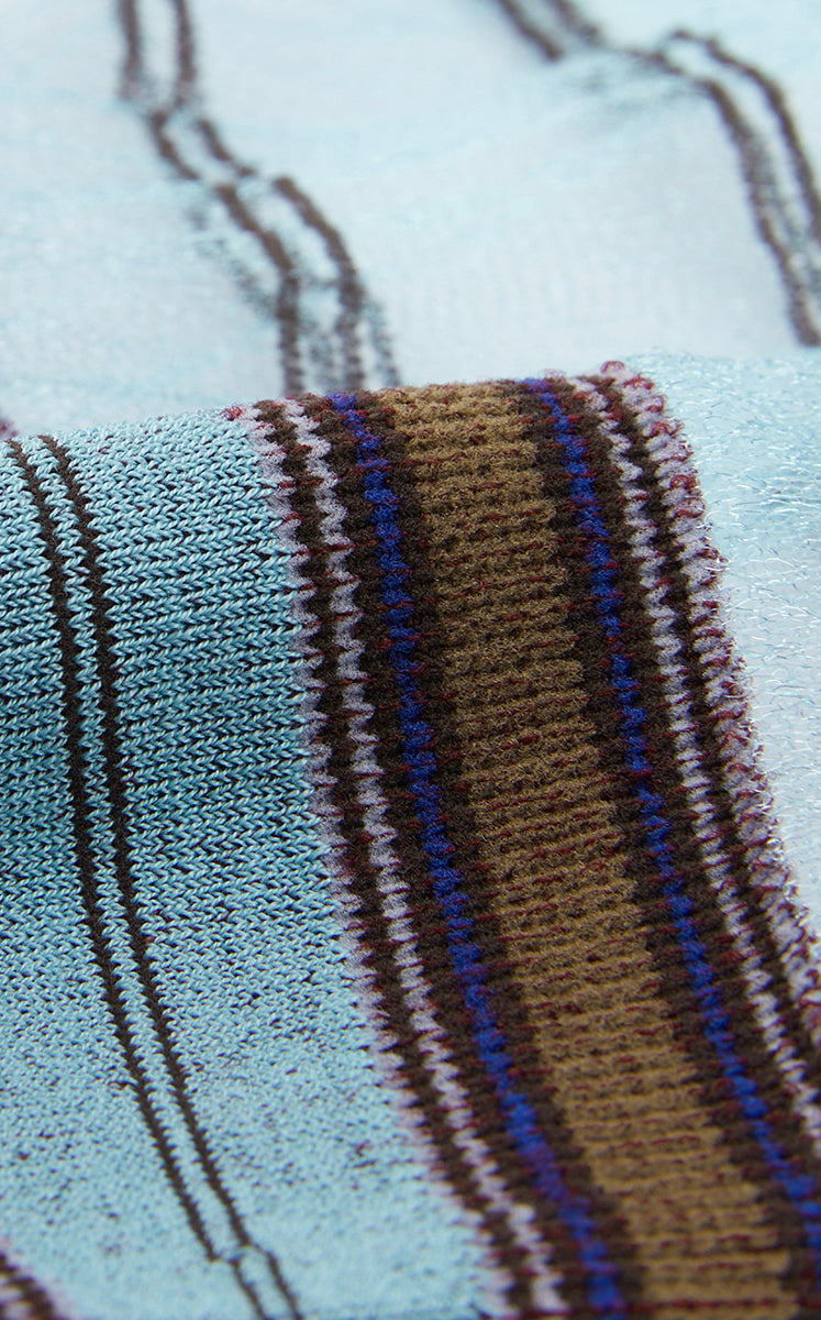 Socks / JNBY Striped Cotton Blend Mid-Crew Socks