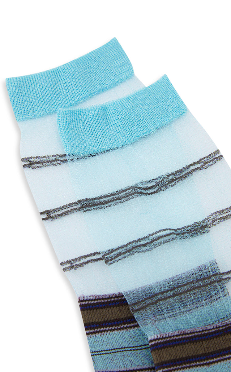 Socks / JNBY Striped Cotton Blend Mid-Crew Socks