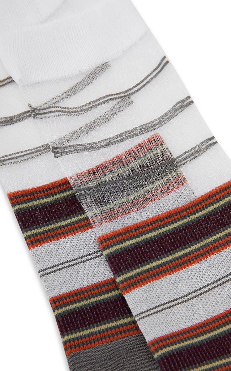 Socks / JNBY Striped Cotton Blend Mid-Crew Socks
