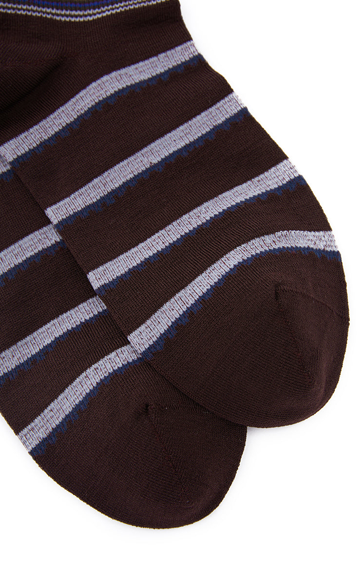 Socks / JNBY Striped Cotton Blend Mid-Crew Socks