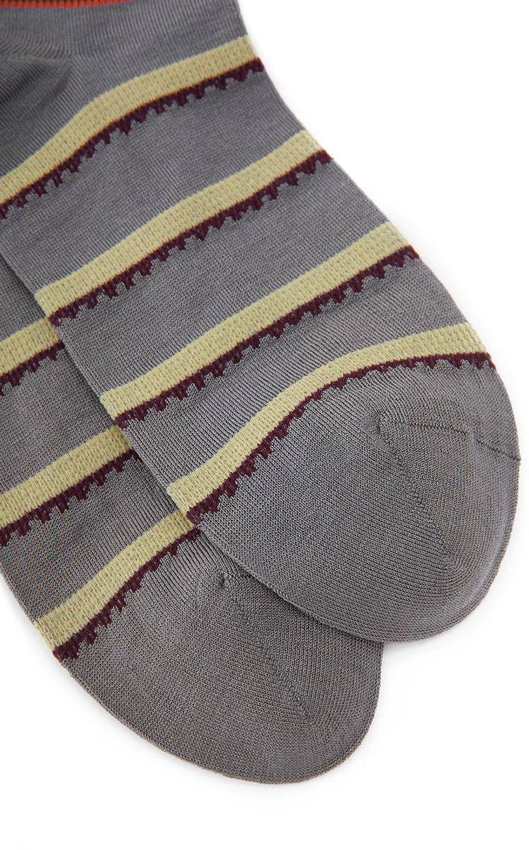 Socks / JNBY Striped Cotton Blend Mid-Crew Socks