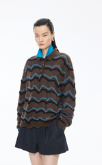 Sweater / JNBY Colorblock Wool-Blend Polo Sweater