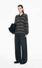 Sweater / JNBY Colorblock Wool-Blend Polo Sweater