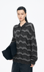 Sweater / JNBY Colorblock Wool-Blend Polo Sweater