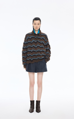 Sweater / JNBY Colorblock Wool-Blend Polo Sweater