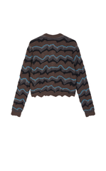 Sweater / JNBY Colorblock Wool-Blend Short Cardigan