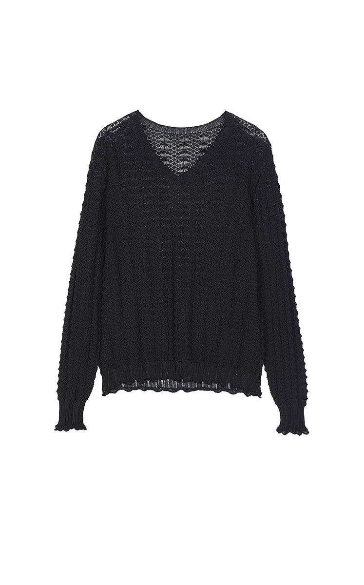 Sweater / JNBY Delicate Collar Cotton Jacquard Pullover
