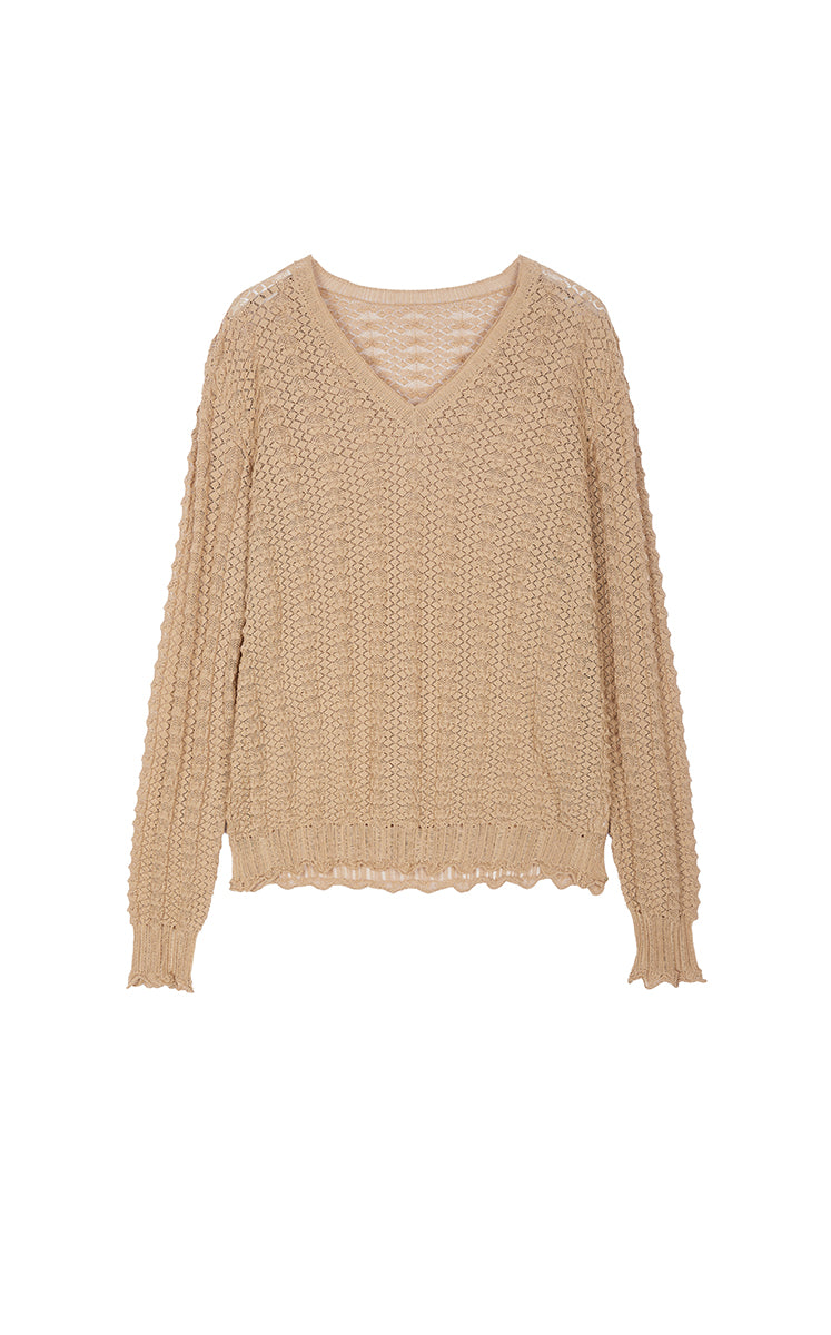 Sweater / JNBY Delicate Collar Cotton Jacquard Pullover