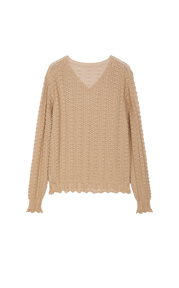 Sweater / JNBY Delicate Collar Cotton Jacquard Pullover